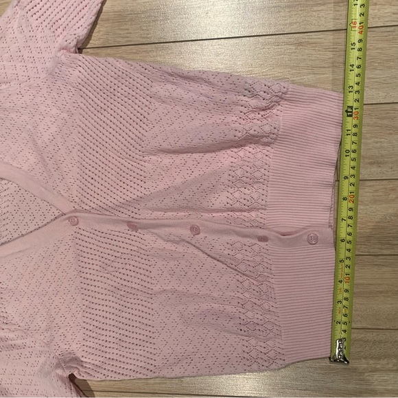 Colour Eighteen Cute Pink Cardigan size Medium - Picture 15 of 16